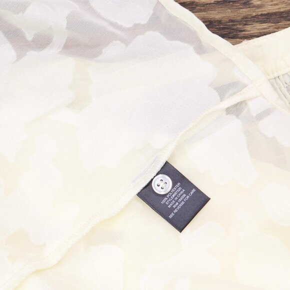 Colleen Lopez Womens Burnout Jacquard Tunic Top with Cami Ivory Off White L - Picture 8 of 8